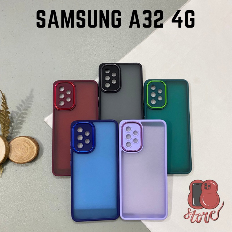 Case Samsung A32 4G Hardcase Dove Matte Metal Protect Camera