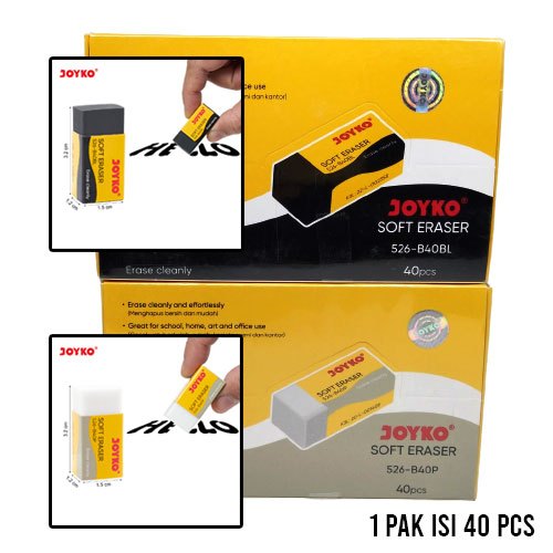 

Penghapus / Eraser Joyko 526 - B40 Kecil (isi 40 pcs)