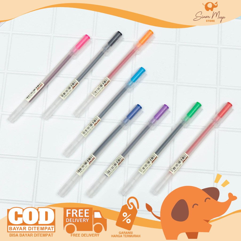 

Joyko Color Gel Pen 0.5mm GPC-372 Pulpen Pena Gel Warna Warni