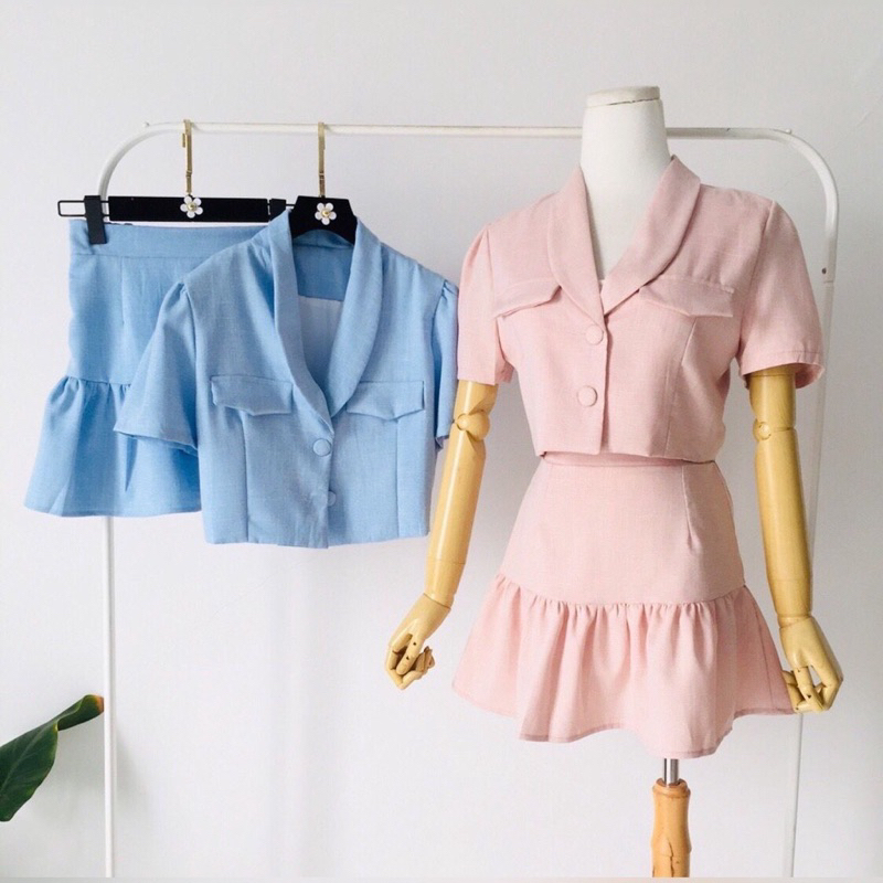 [Ijuf] Ko moon young set top cardi mini skirt tweed import bangkok Bkk