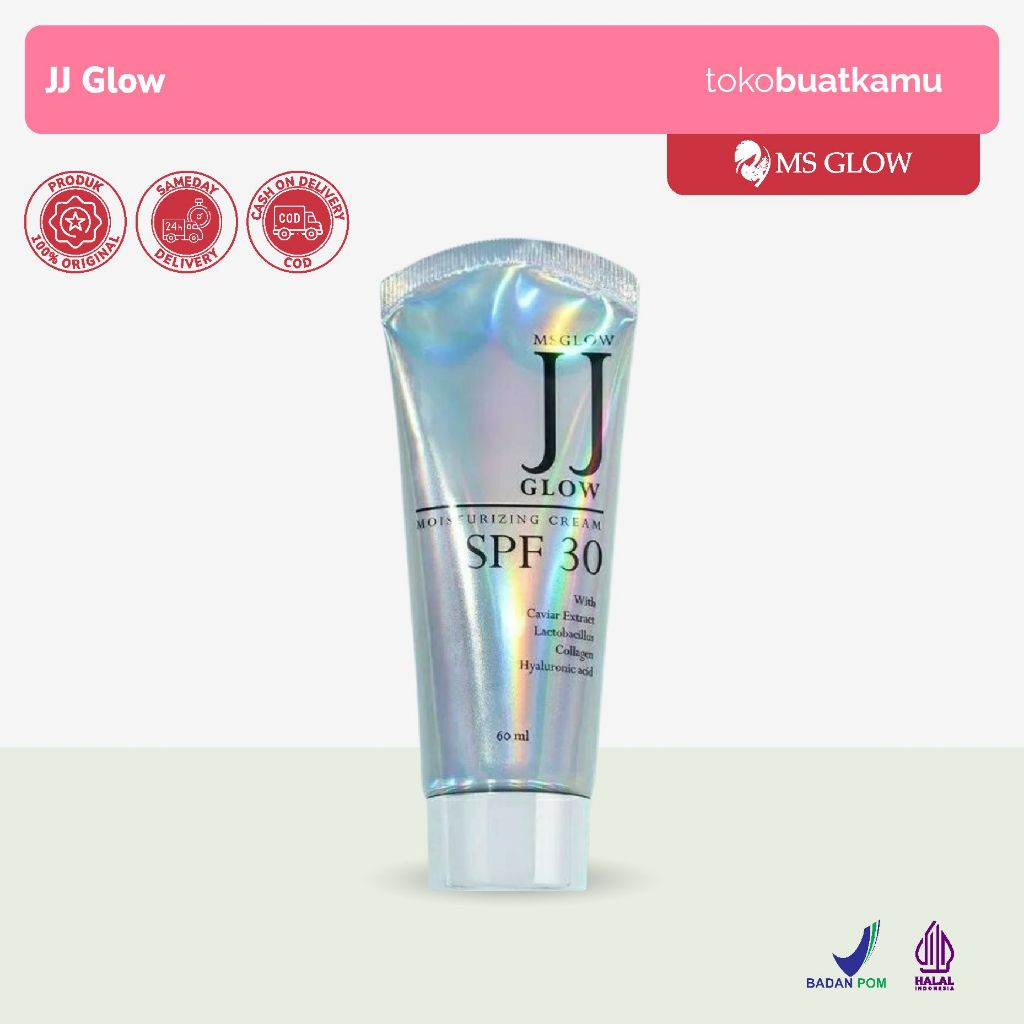 JJ Glow Ms Glow Brightening Face & Body Lotion Whitening MsGlow Pemutih Kulit Badan Bpom Original