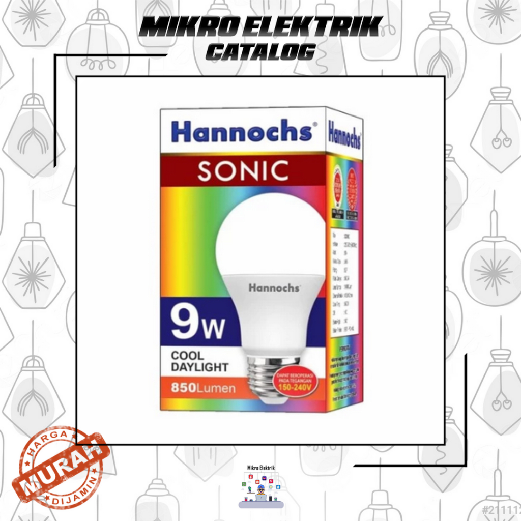 Lampu Led Hannochs Sonic 9 Watt