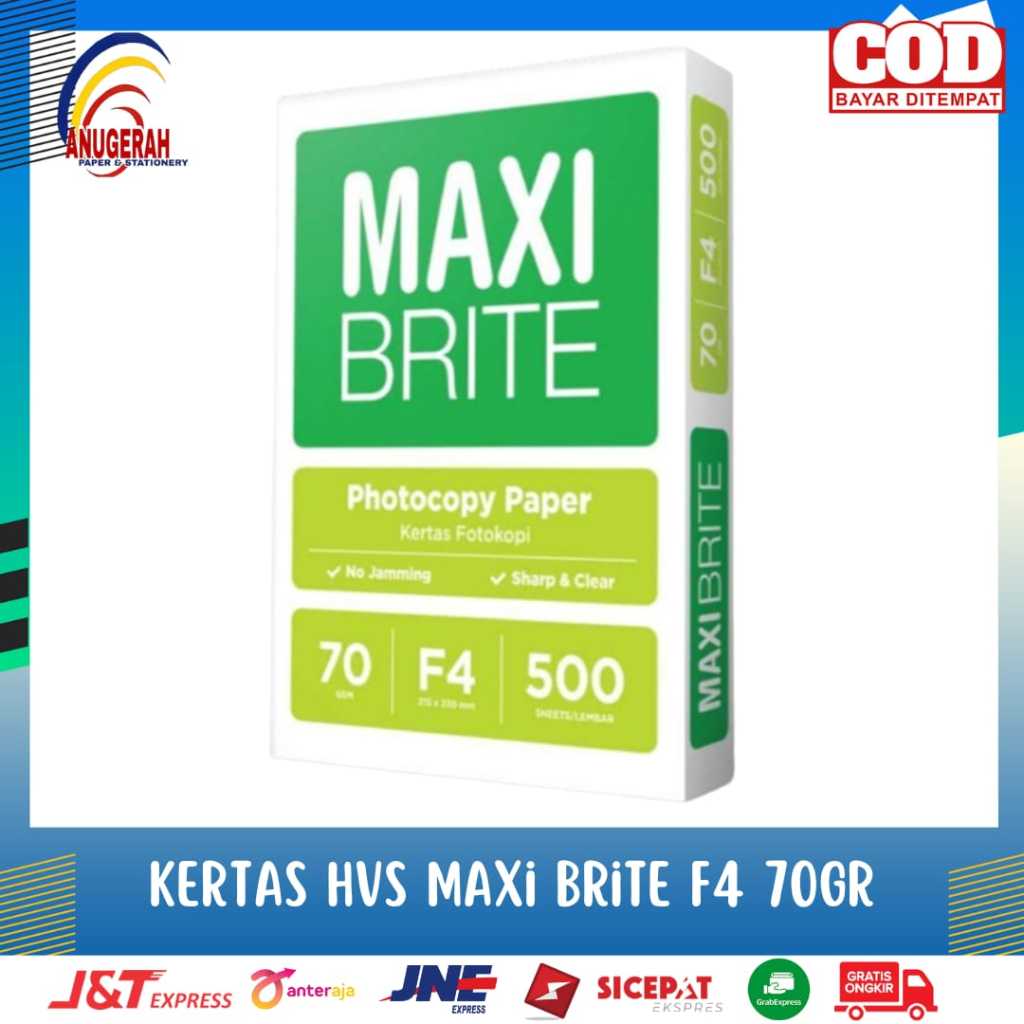 

Kertas HVS Maxi Brite Folio F4 70 Gram Murah (RIM)