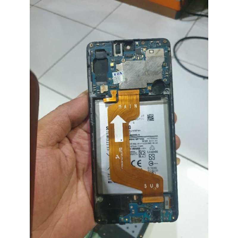 mesin samsung a71 + perlengkapan seadanya