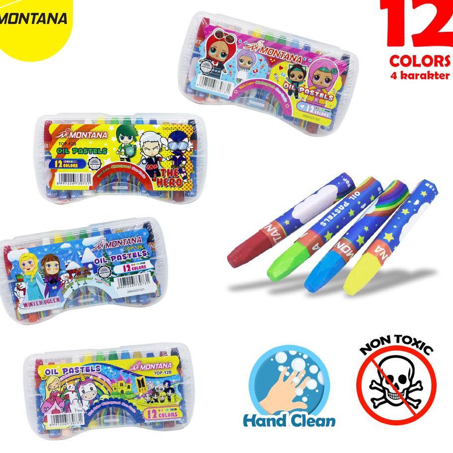 

➣✷✮ MONTANA Oil Pastel / Krayon Minyak Montana TOP-12B / 12 Warna / Colors