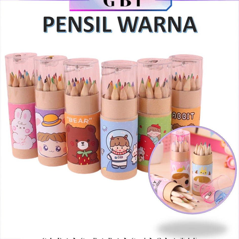 

Terbaru GBI Pensil Warna 12 IN 1 + Serutan Pensil Color Pencils Quality Pensil Warna Karakter Kemasan Tabung Murah Import