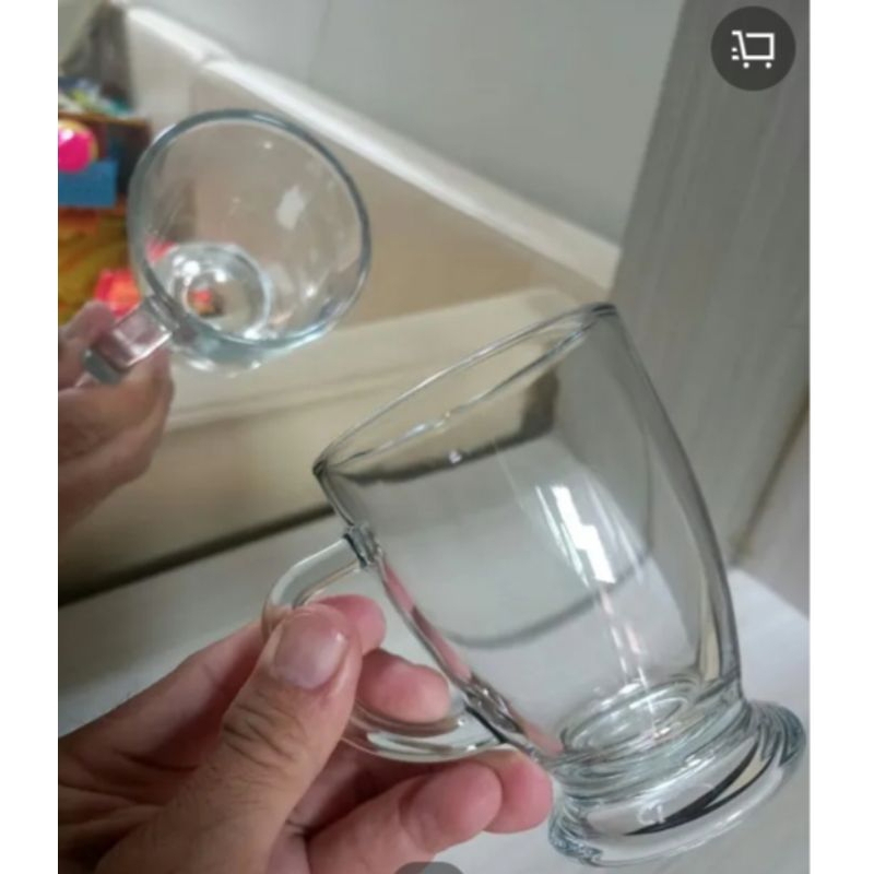 GELAS GAGANG MODEL PIALA HARGA 1 LUSIN GELAS GAGANG KACA