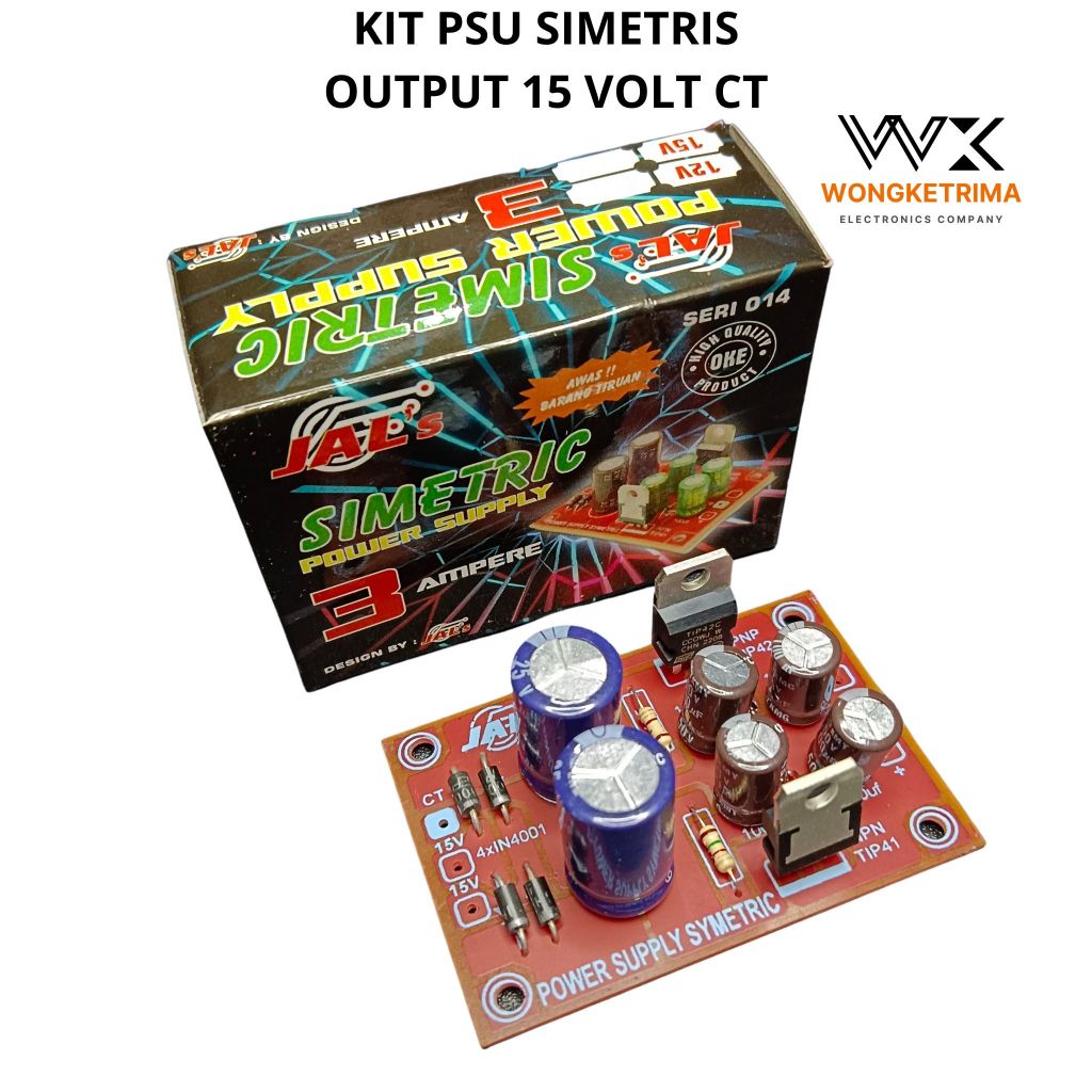 KIT PSU SIMETRIS 15 VOLT CT UNTUK TONE CONTROL
