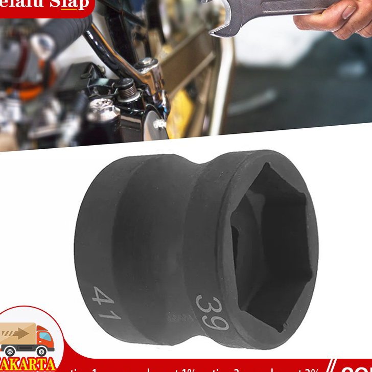 Stok Banyak Mata Sok Coupling 39-41mm Kunci CVT Double Head Socket sok kunci mur kopling mata kunci 