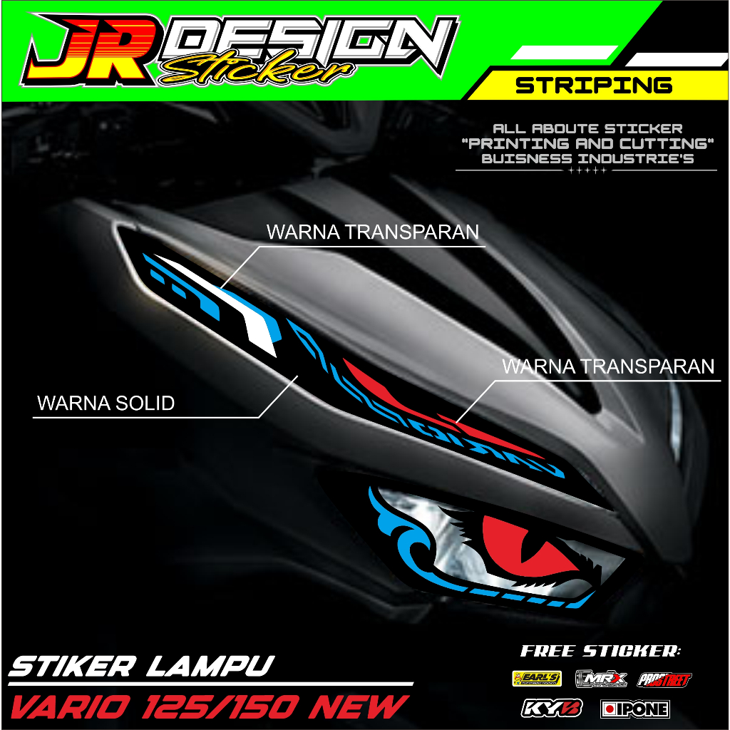 Sticker Lampu / Setiker Alis Vario 125 - 150 New - Stiker Led Honda Vario 02
