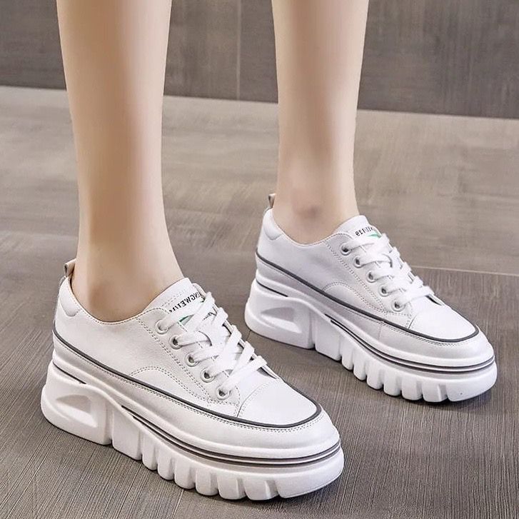Garansi Sepatu Wanita Canvas Bertali Fashion Import Korea Sepatu Sneakers Wanita Hak Tinggi