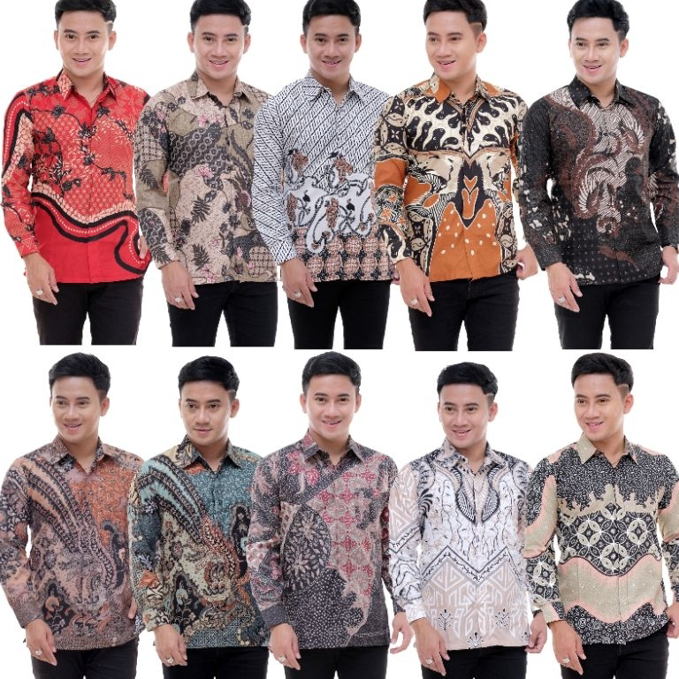 TERBARU KEMEJA BATIK PRIA LENGAN PANJANG  AZRIEL BATIK PEKALONGAN