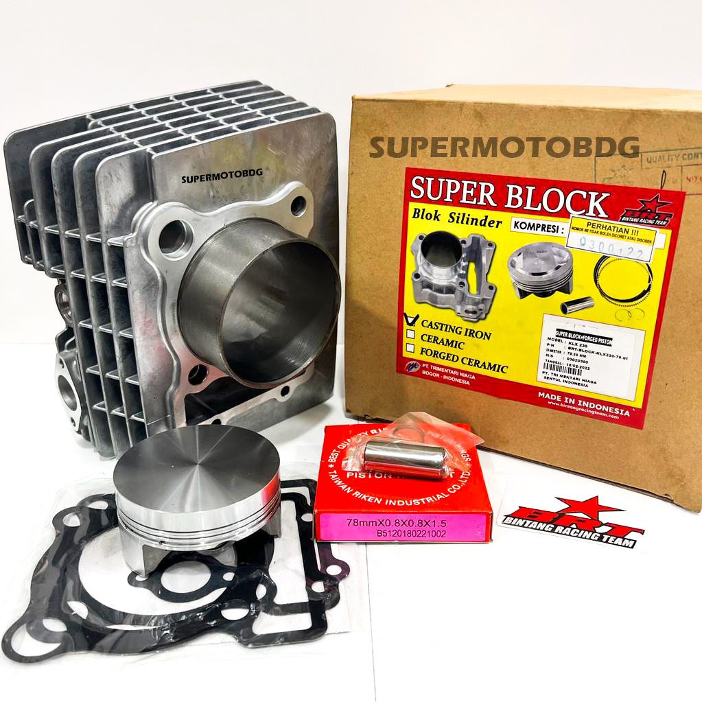 BLOK BOREUP BORE UP BRT KLX 230 72 & 78MM