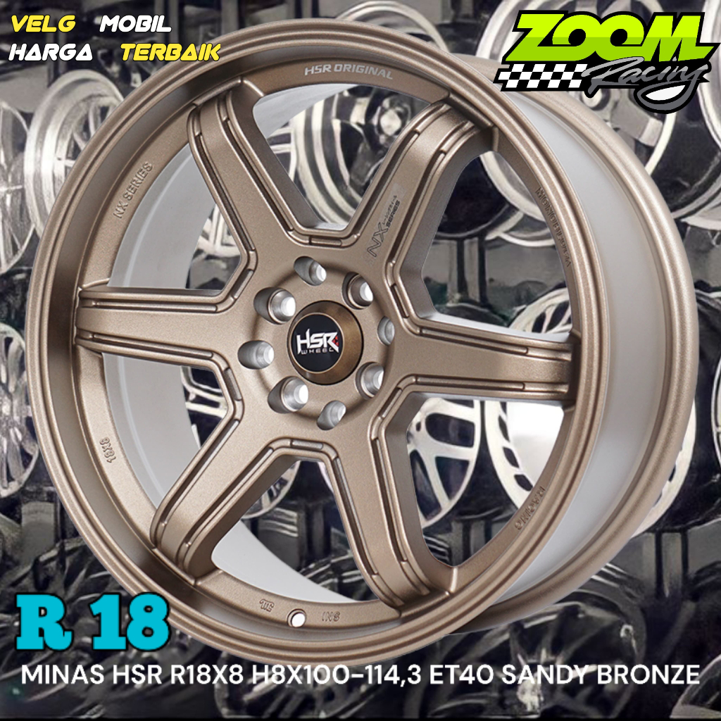 VELG MINAS R18 LOBANG 4X100 4X114,3 UNTUK ROCKY,RAIZE,AVANZA,JAZZ