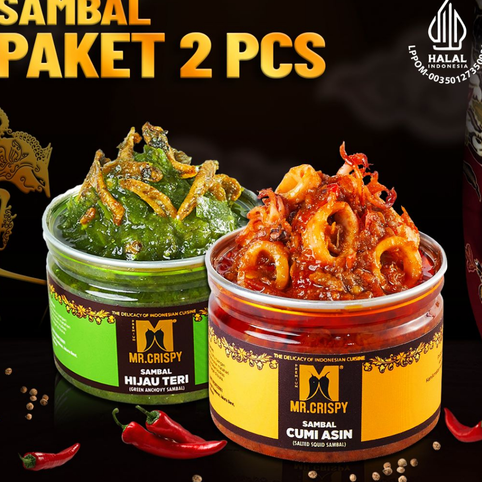 

Kirim Langsung Paket Sambal Mr.Crispy/Paket Sambal 2 Pcs