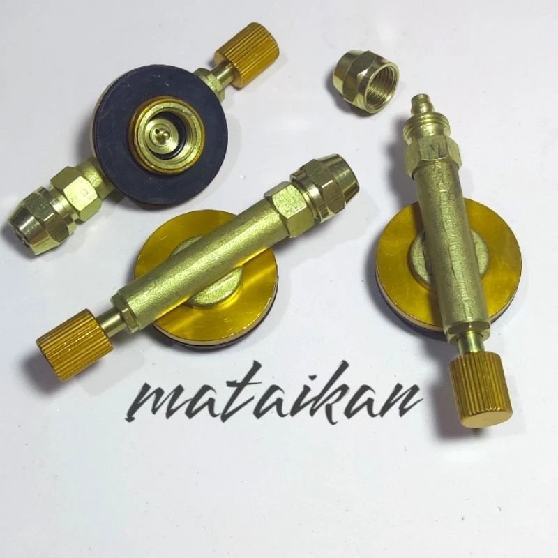 RB Kran Stop Keran Gas Kaleng Ulir Canister Adaptor Refill Gas Camping