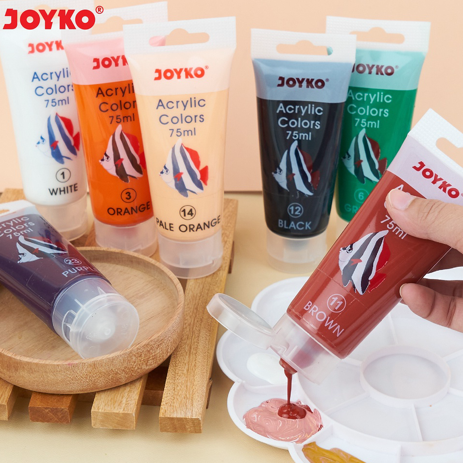 

Terbatas JOYKO TITI ACRYLIC COLOURS 75ML / CAT AKRILIK JOYKO 75ML PRAKARYA PUTIH MERAH BIRU KUNING HITAM TITI SATUAN BOTOL