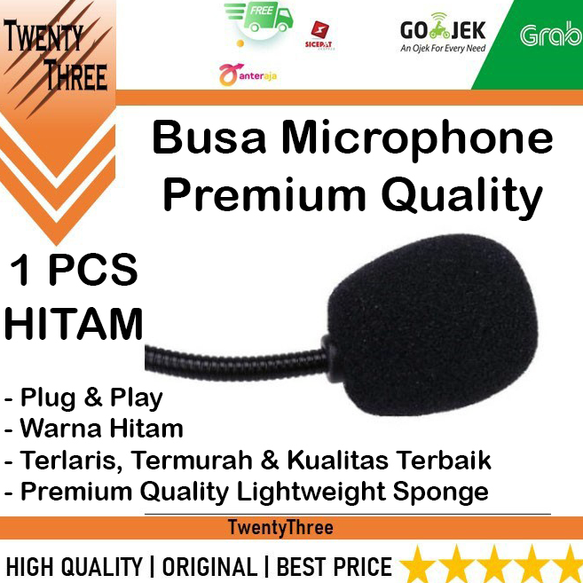 ➥☈✥ Busa Mic Foam Mic Busa Microphone Gaming Cover Mic Headset Clip On