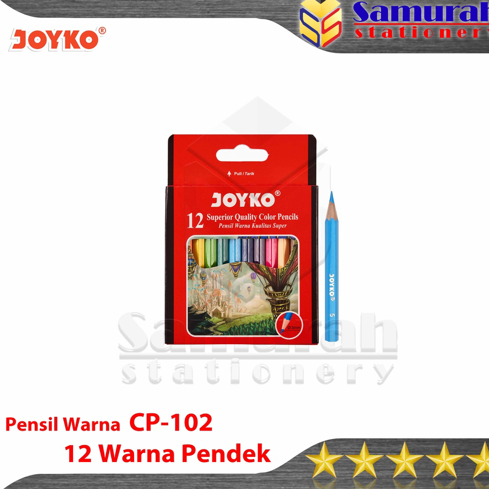 

Readystock Pensil Warna Joyko CP 102 12 Warna Pendek / Drawing Color Pencil CP-102 Colors Small / CP102 Mewarnai isi 12 batang kecil Terkini