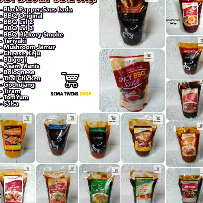 

Produk MY TASTE SAUS 500gr | Saus Lada Blackpepper | BBQ Barbequ | level 2 | level 3 | Teriyaki | Bulgogi | Mushroom | Bolognese | Cheese Keju | Thai Chicken | Gochujang | Asam Manis | Chili | Tomyum Saos Instant Laris