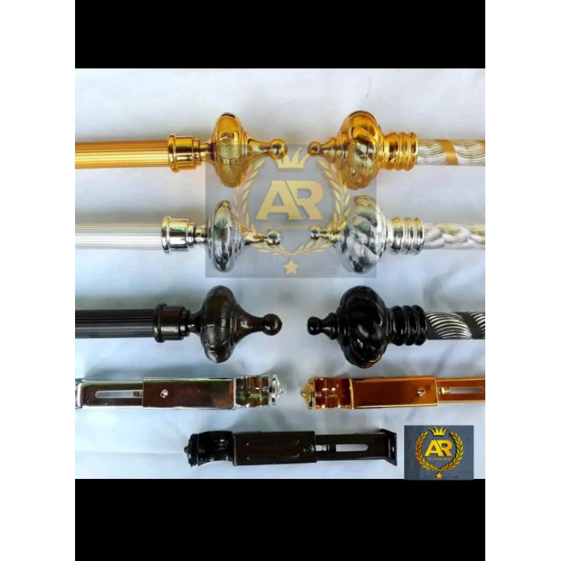 Besi Gorden Full Set 1 Meter dan 2 Meter Murah / Tiang Gorden Full Set/BESI/batang gorden/tiang gord