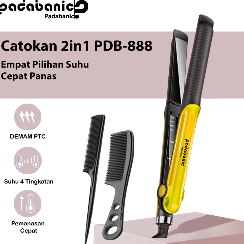 Booming.. PADABANIC Catokan Lucu 2in1 Catokan Cepat Panas Padabanic Catokan IONIC Hair Straghtener N
