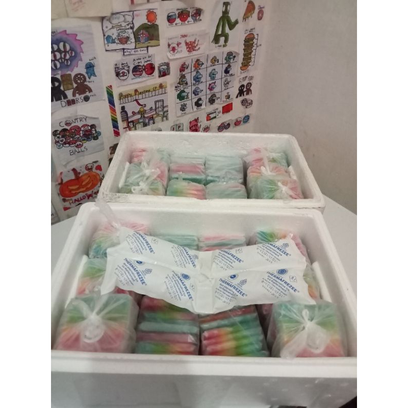 

Es gabus paket 100potong + foam dan ice gel