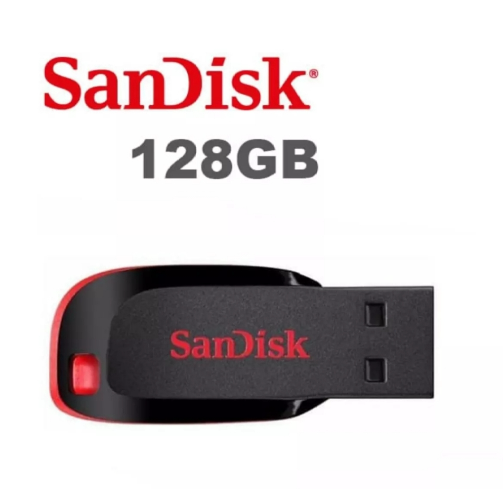 Paling Diminati.. Flashdisk Sandisk Cruzer Blade CZ50 128GB-64GB-32GB-16GB-8GB-4GB FlashDrive USB Fl