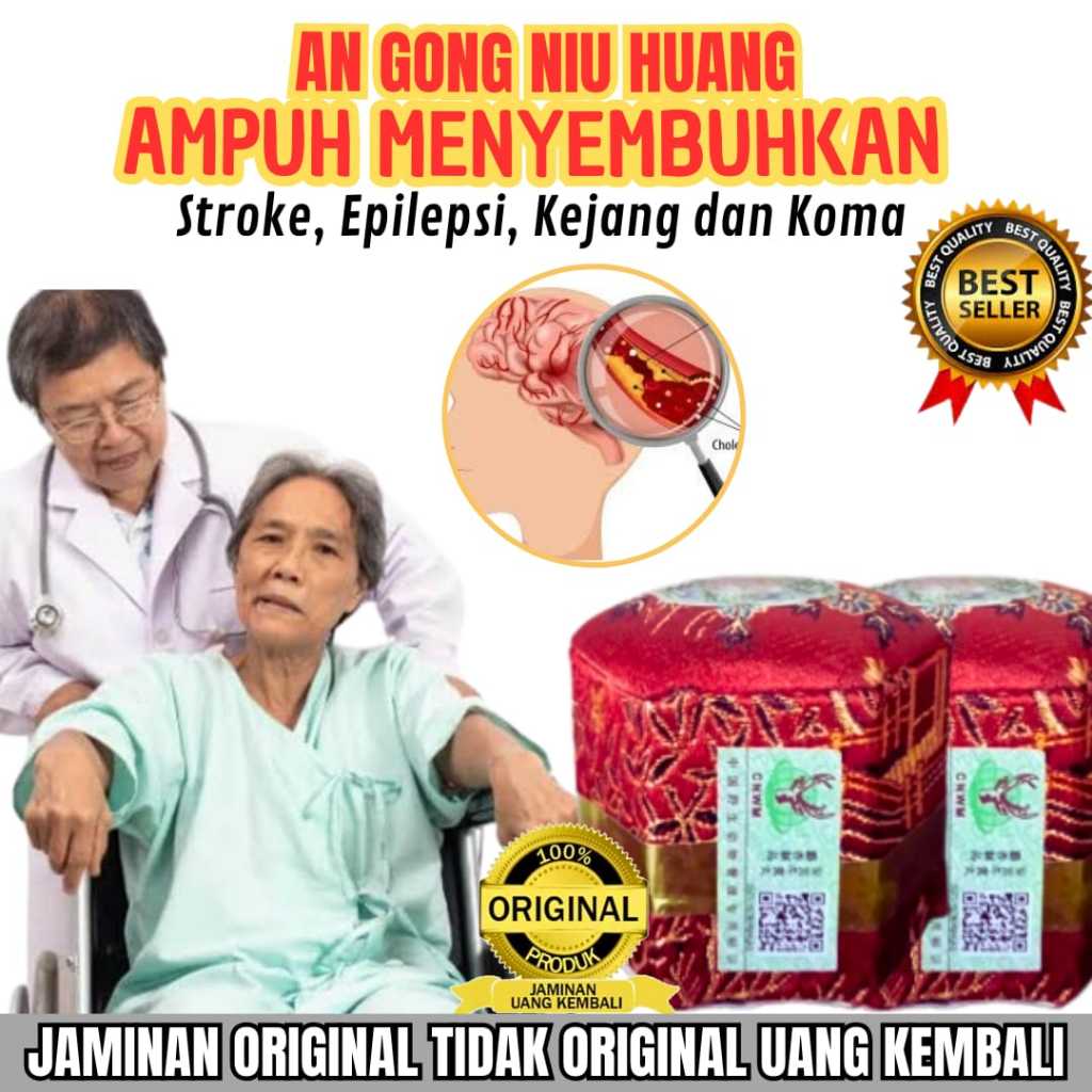 ANKUNG / ANGONG / ANGKUNG/ ANGKONG NIU HUANG WAN - OBAT STROKE EPILEPSI AMPUH 100% ORIGINAL