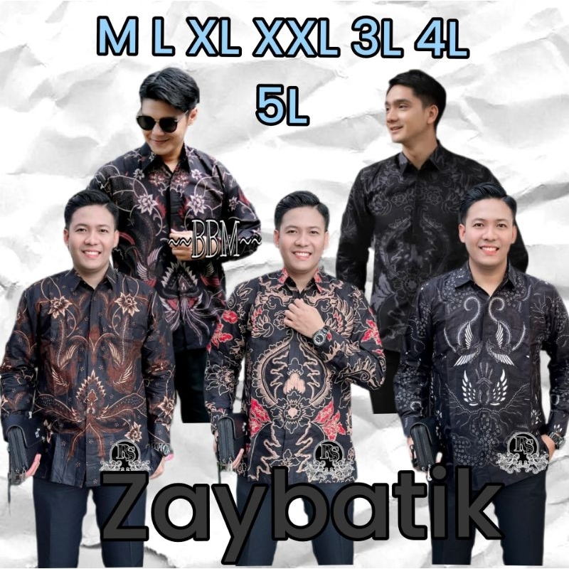 Baju Batik Pria Kemeja Batik Jumbo M L XL XXL XXXL 4XL 5XL 6XL