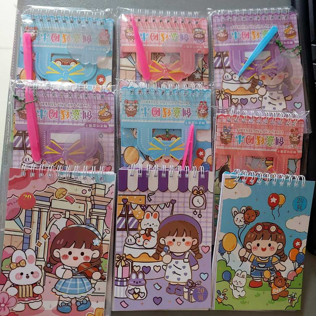 

1set Sticker Binder Karakter Momo Masu Banyak Warna