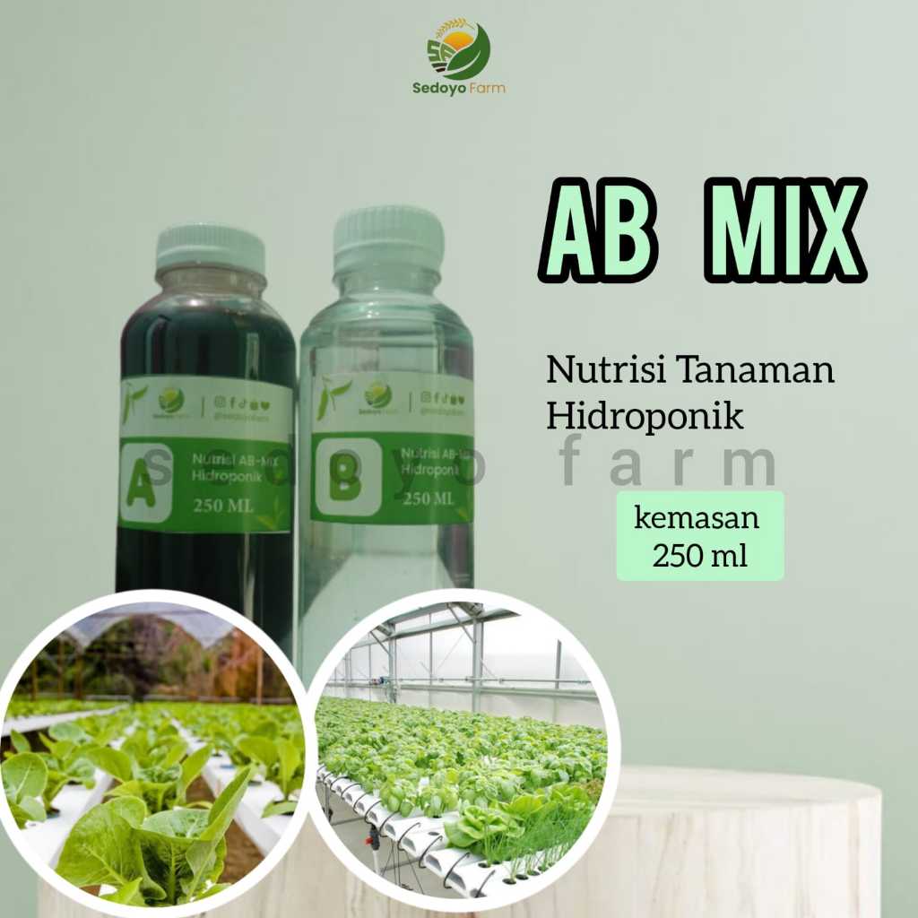 Pupuk Nutrisi AB Mix untuk Hidroponik untuk Sayuran daun - 250ml
