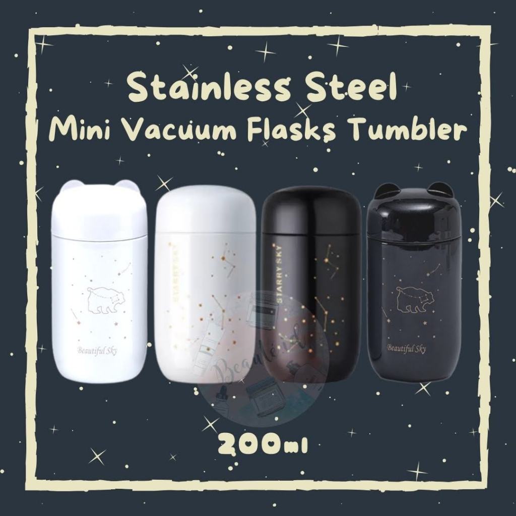 Botol Minum Air Panas Thermos Termos Mini Gelas Tumbler Star Kopi Teh Susu Unik Korean Aestethic Gif