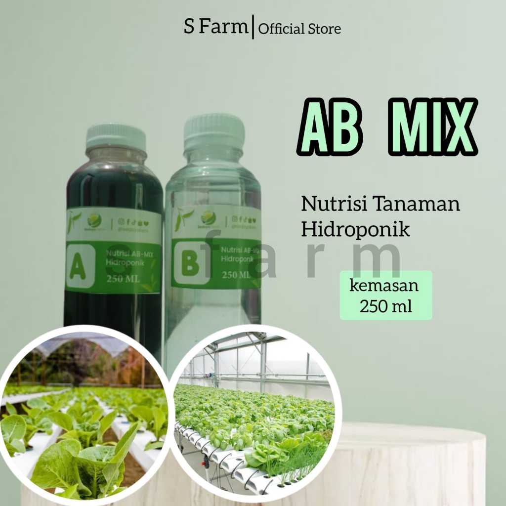 Pupuk Nutrisi AB MIx untuk Hidroponik Sayuran Daun - 250ml