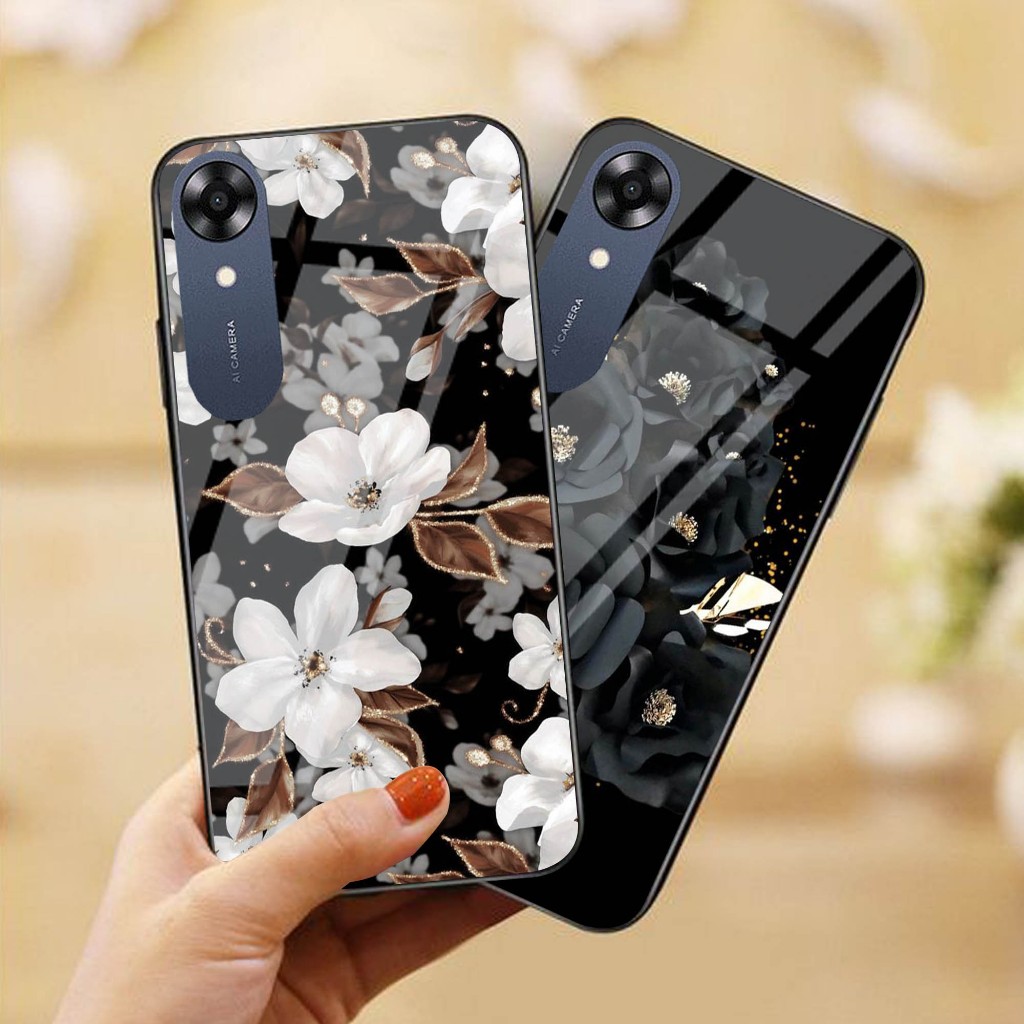 Case Kaca Kilau Oppo A17 A17k - Case Oppo A17 A17k - Softcase Kaca Glossy Oppo A17 A17k - Casing Opp