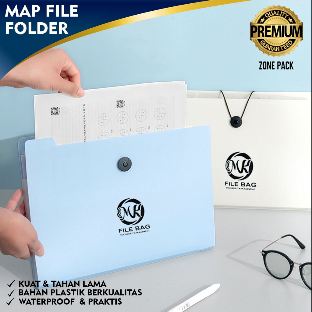 

Map File Holder Ukuran A4 | Expanding File Map Folder | Tas File A4 8 Sekat