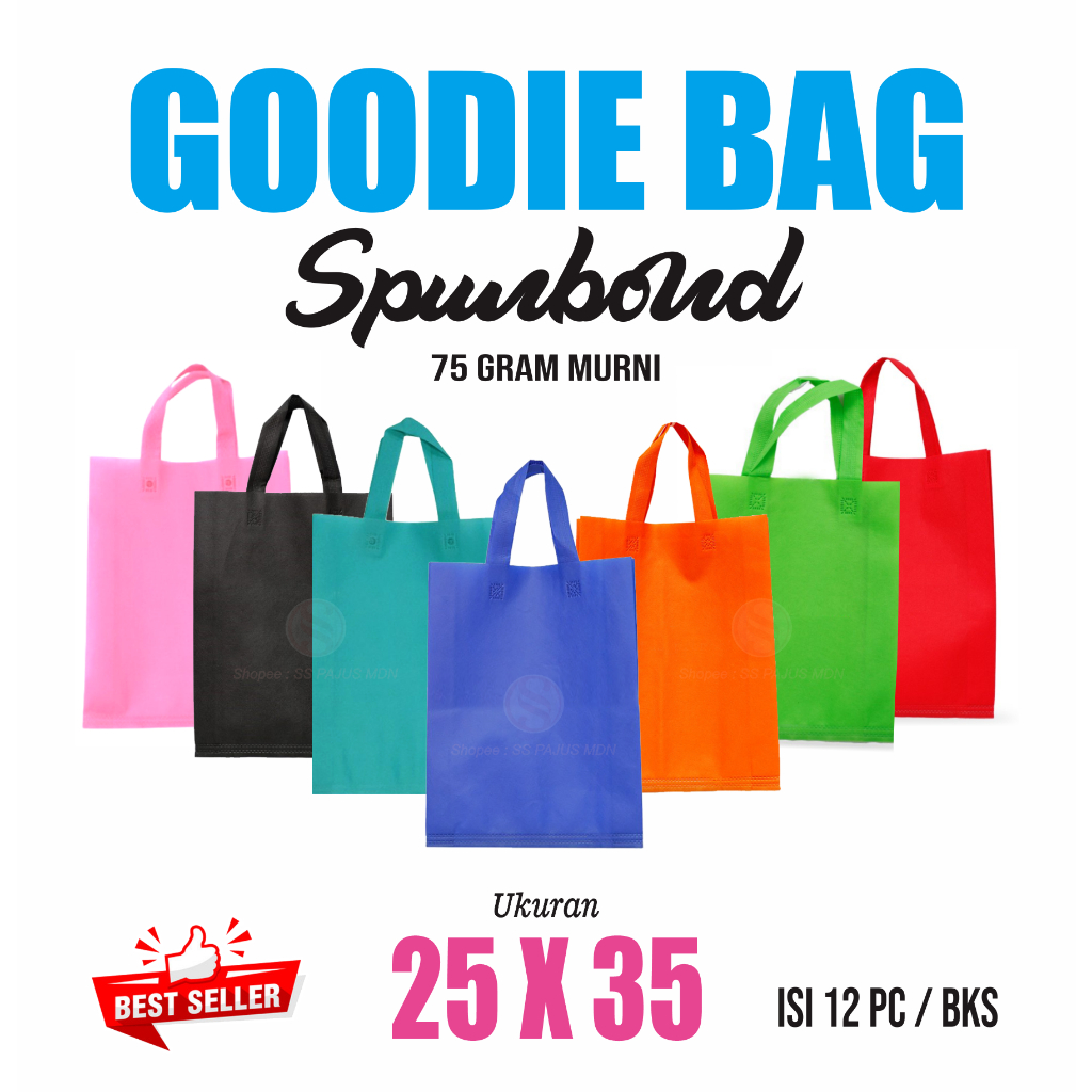 

Goodie Bag Handle lipat samping 25x35x10 Lusinan