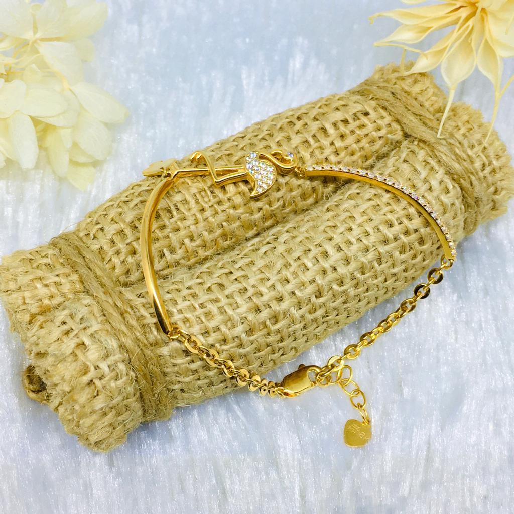 Gelang Emas Ranati Plat Swan 375/8K