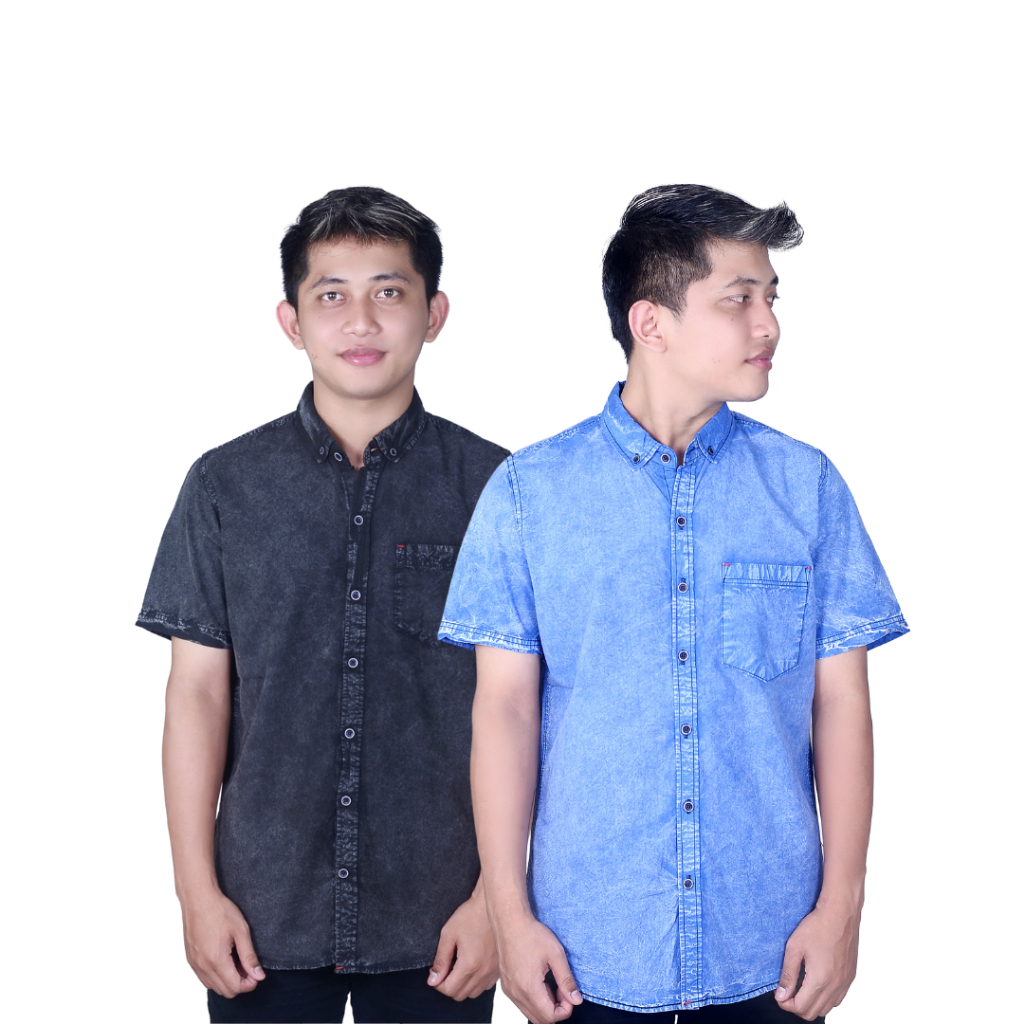 Baju Atasan Kemeja Levis Dark Blue Lengan Pendek Original Premium Distro Casual Pria Keren Kekinian