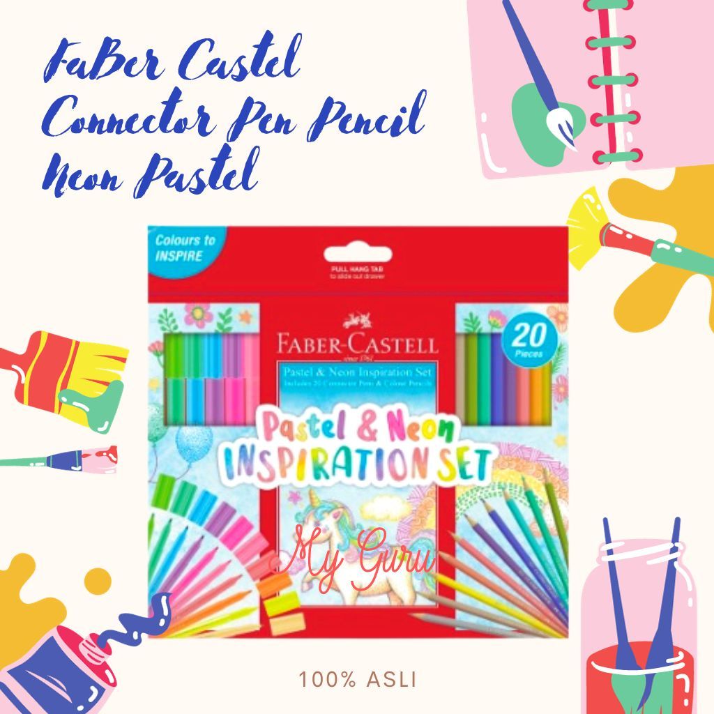 

[SET] FABER CASTEL CONNECTOR PEN PENSIL & NEON SPECIAL INSPIRATION SET SPIDOL WARNA PASTEL