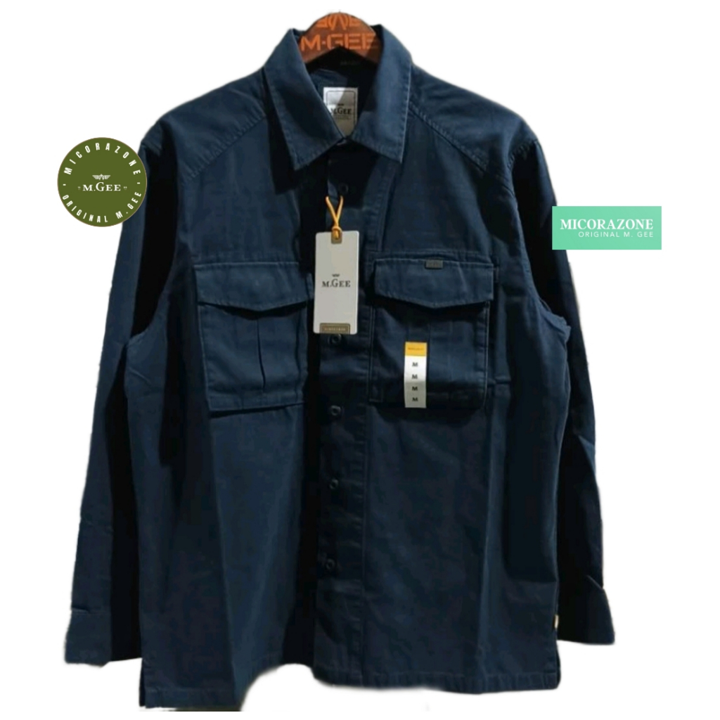 Kemeja Original MGEE - Kemeja Kerja Outdoor Lengan Panjang MGEE North 007 Navy