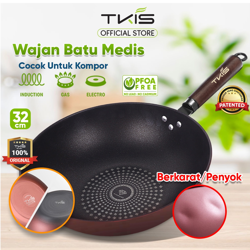 PROMO [TKIS] WAJAN PENGGORENGAN ANTI LENGKET DIAMETER 32CM