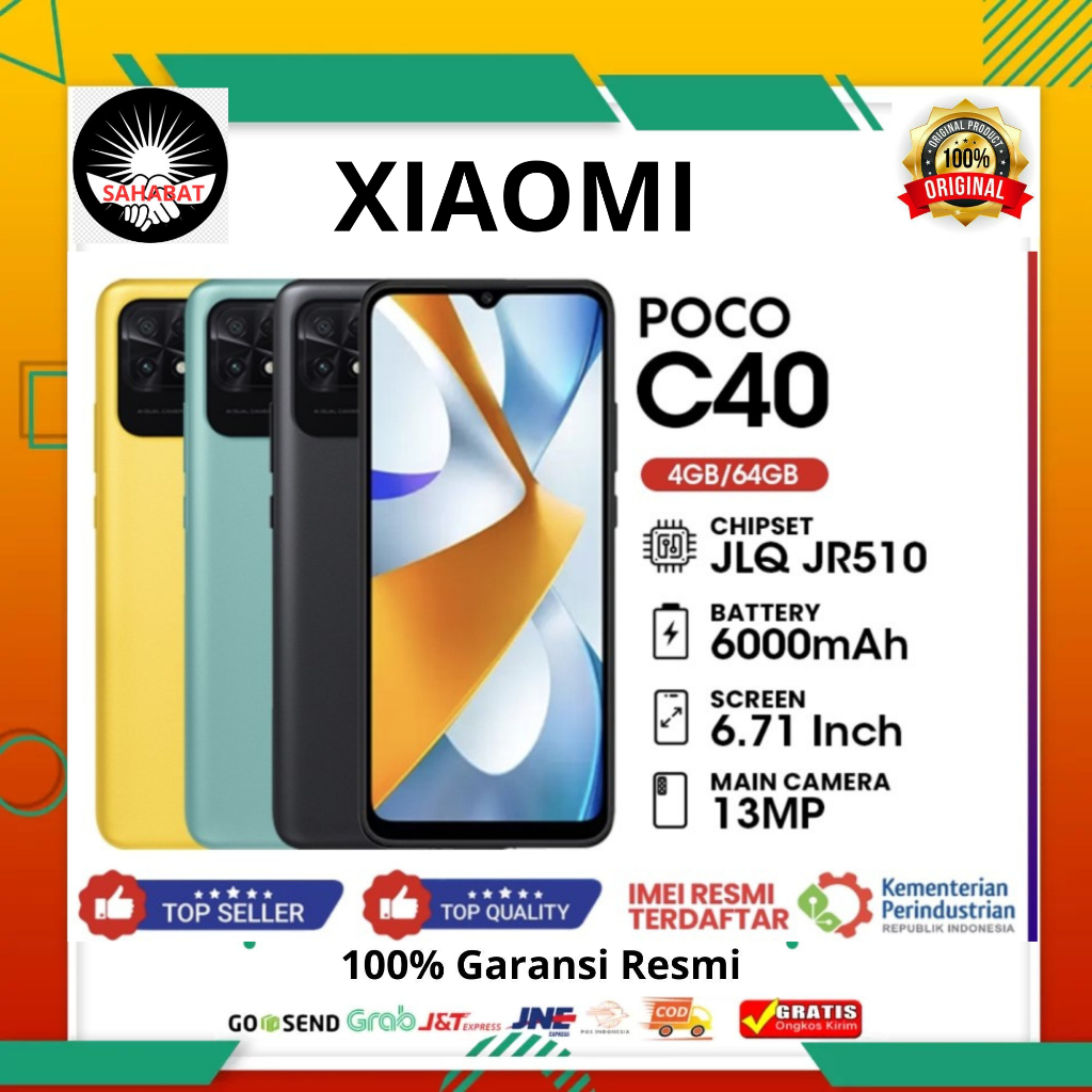 Xiaomi Poco C40 Ram 4/64GB Garansi Resmi