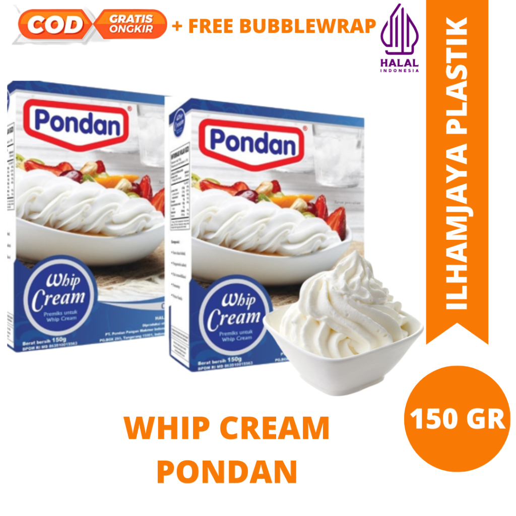 

Pondan whip cream 150gr / WHIP CREAM