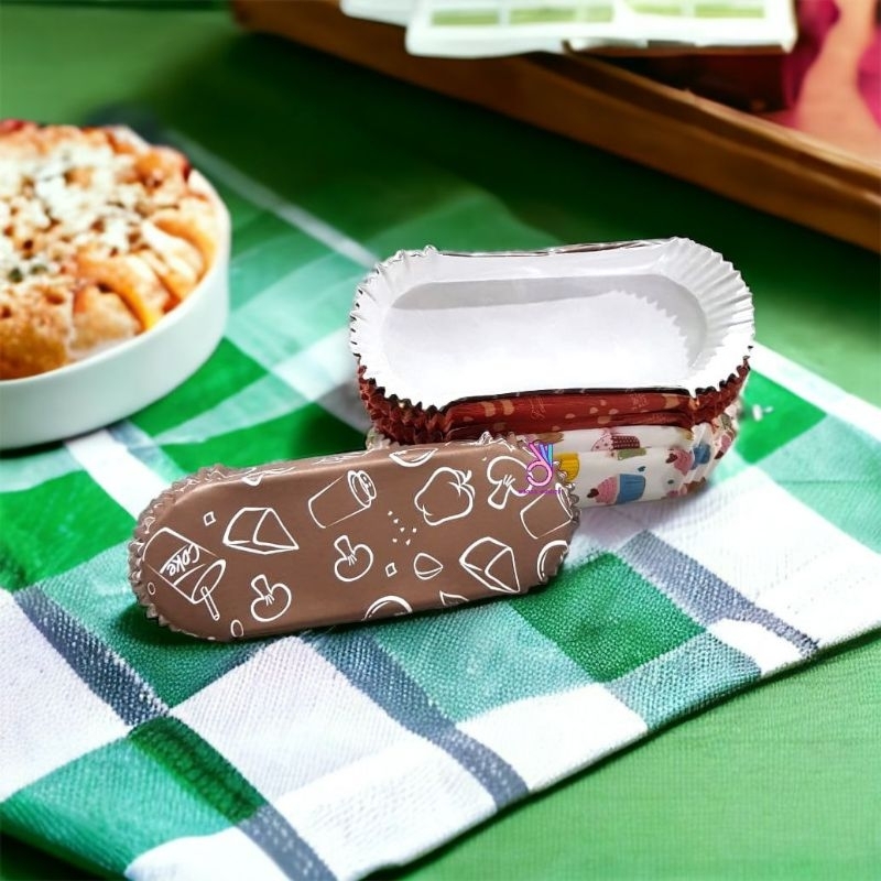 Kertas Cup Cake Motif 1 Rol / Kertas cup Roti oval