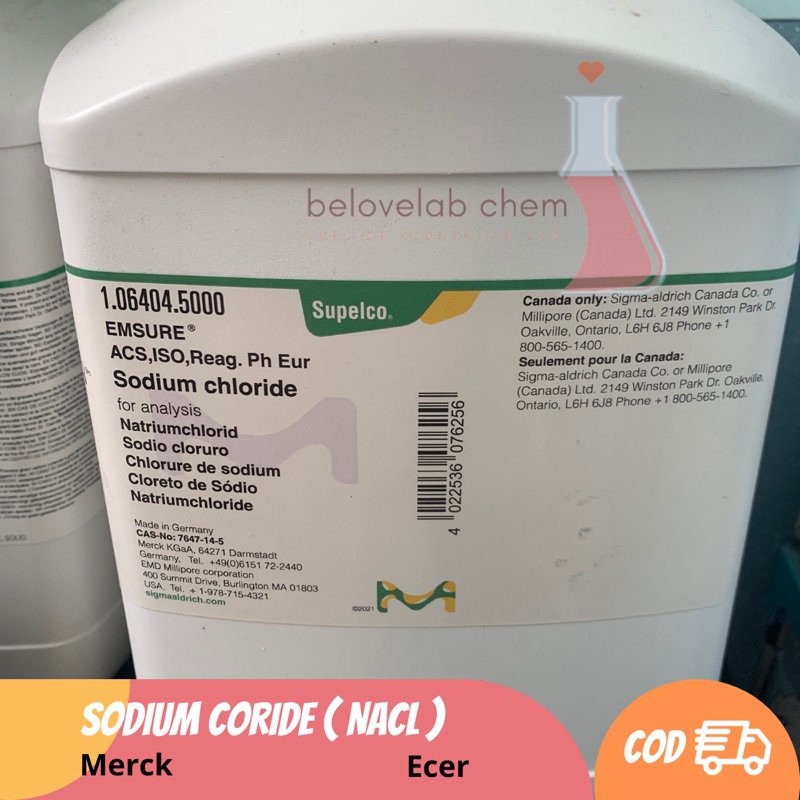 Sodium chloride NaCl Analis MERCK 1.06404.5000 ecer