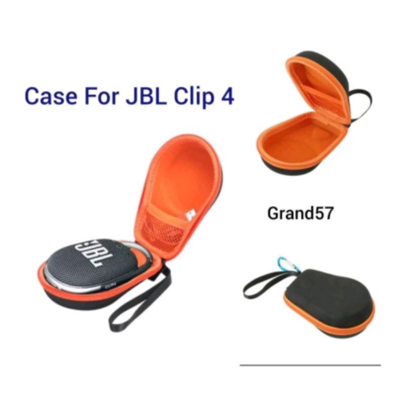 HardCase / Dompet Speaker JBL CLIP 4 ( Hitam Orange )