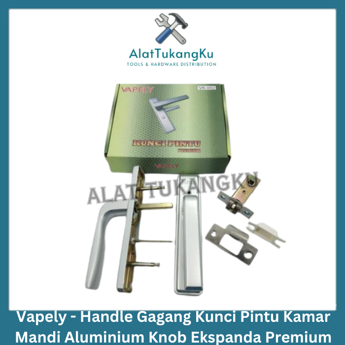 IGM Gagang Kunci Pintu Kamar Mandi Knob Handle gagang kunci pintu tarikan pintu kamar mandi WC alumi
