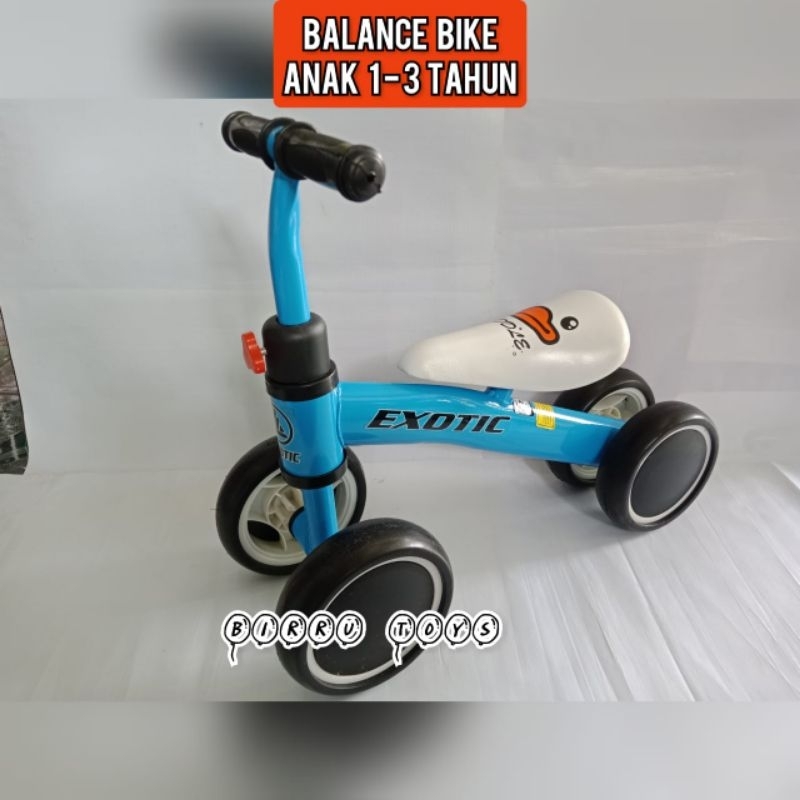 Sepeda Balance Bike EXOTIC - Sepeda Anak 1-3 Tahun - Balance Bike