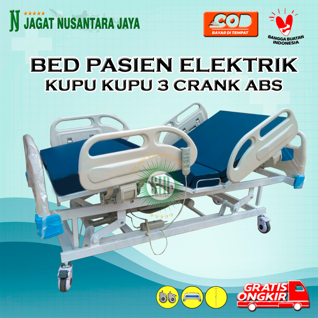 BED 3 CRANK Elektrik Kupu kupu | Ranjang Rumah Sakit 3 CRANK Elektrik Kupu kupu